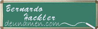 Bernardo Hackler Visitenkarte